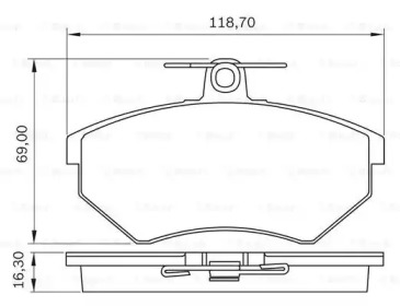 Комплект тормозных колодок (BOSCH: 0 986 BB0 289)