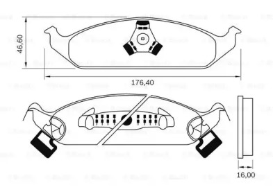 Комплект тормозных колодок (BOSCH: 0 986 BB0 293)