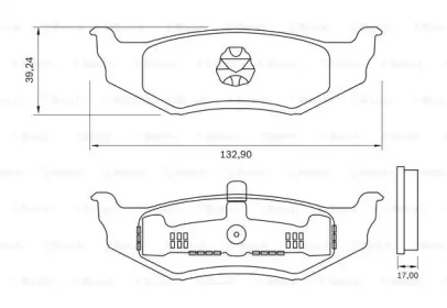 Комплект тормозных колодок (BOSCH: 0 986 BB0 303)