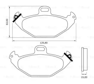 Комплект тормозных колодок (BOSCH: 0 986 BB0 323)