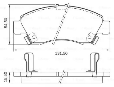 Комплект тормозных колодок (BOSCH: 0 986 BB0 365)