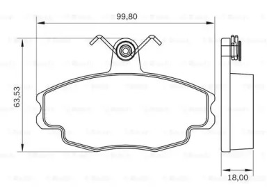 Комплект тормозных колодок (BOSCH: 0 986 BB0 484)