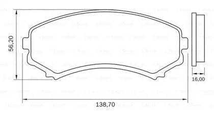 Комплект тормозных колодок (BOSCH: 0 986 BB0 558)