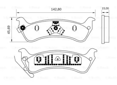 Комплект тормозных колодок (BOSCH: 0 986 BB0 561)