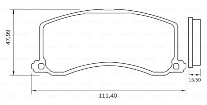 Комплект тормозных колодок (BOSCH: 0 986 BB0 579)