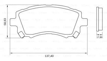 Комплект тормозных колодок (BOSCH: 0 986 BB0 581)