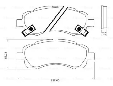 Комплект тормозных колодок (BOSCH: 0 986 BB0 582)