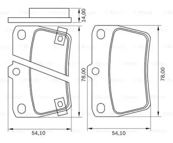 Комплект тормозных колодок (BOSCH: 0 986 BB0 588)