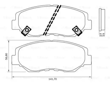 Комплект тормозных колодок (BOSCH: 0 986 BB0 596)