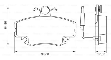 Комплект тормозных колодок (BOSCH: 0 986 BB0 704)