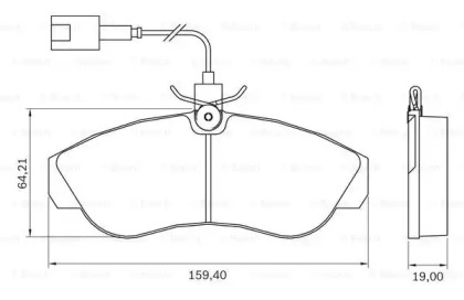 Комплект тормозных колодок (BOSCH: 0 986 BB0 707)