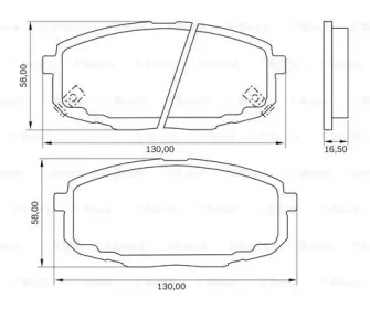 Комплект тормозных колодок (BOSCH: 0 986 BB0 772)