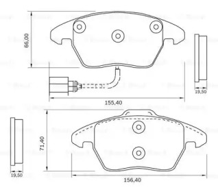 Комплект тормозных колодок (BOSCH: 0 986 BB0 783)