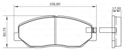 Комплект тормозных колодок (BOSCH: 0 986 BB0 785)