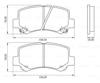 Комплект тормозных колодок (BOSCH: 0 986 BB0 799)