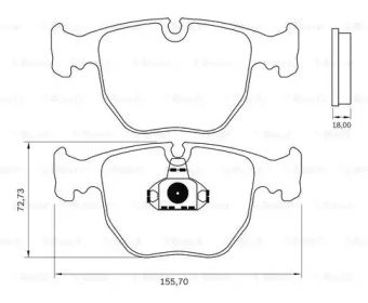 Комплект тормозных колодок (BOSCH: 0 986 BB0 839)