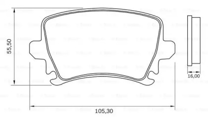 Комплект тормозных колодок (BOSCH: 0 986 BB0 939)