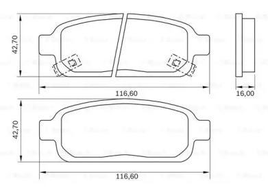 Комплект тормозных колодок (BOSCH: 0 986 BB0 960)