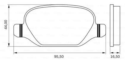 Комплект тормозных колодок (BOSCH: 0 986 BB0 987)