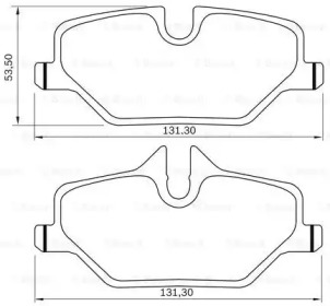 Комплект тормозных колодок (BOSCH: 0 986 BB0 989)