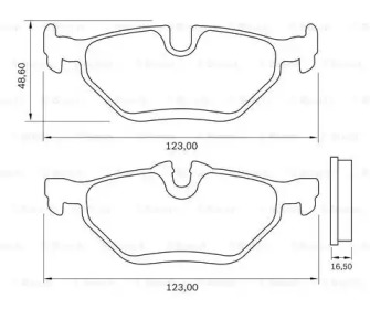 Комплект тормозных колодок (BOSCH: 0 986 BB0 993)