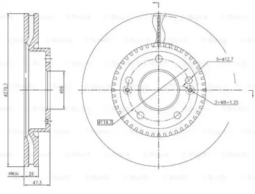 Тормозной диск (BOSCH: 0 986 BB4 288)