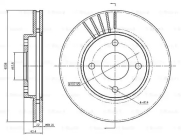 Тормозной диск (BOSCH: 0 986 BB4 295)