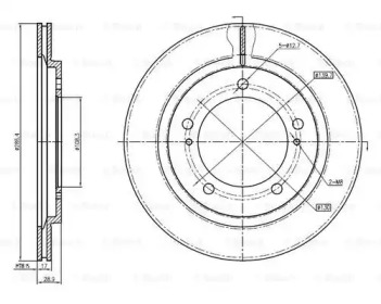 Тормозной диск (BOSCH: 0 986 BB4 296)