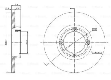 Тормозной диск (BOSCH: 0 986 BB4 297)