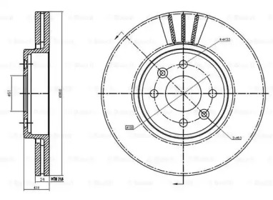 Тормозной диск (BOSCH: 0 986 BB4 299)