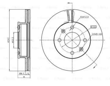 Тормозной диск (BOSCH: 0 986 BB4 302)