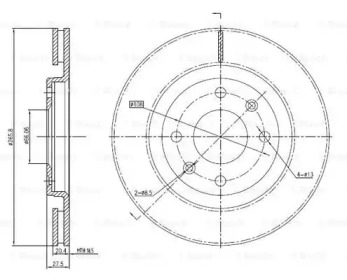 Тормозной диск (BOSCH: 0 986 BB4 303)