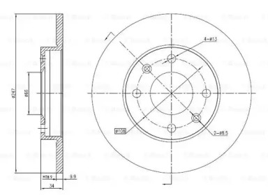 Тормозной диск (BOSCH: 0 986 BB4 306)