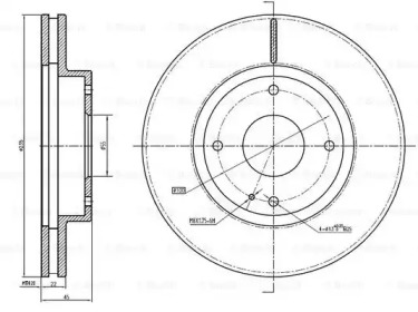 Тормозной диск (BOSCH: 0 986 BB4 307)