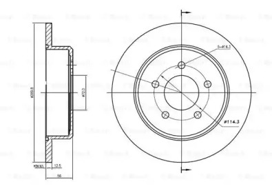 Тормозной диск (BOSCH: 0 986 BB4 308)