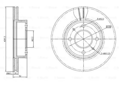 Тормозной диск (BOSCH: 0 986 BB4 309)