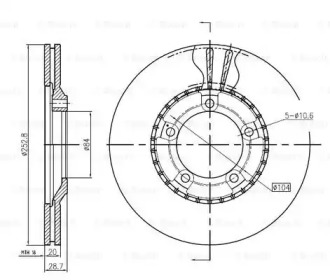 Тормозной диск (BOSCH: 0 986 BB4 312)