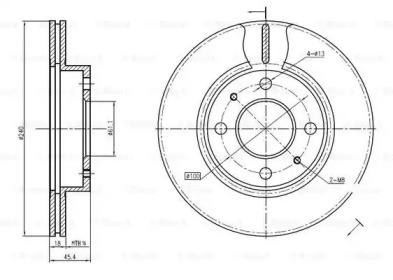 Тормозной диск (BOSCH: 0 986 BB4 313)