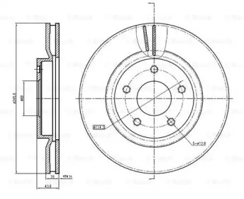 Тормозной диск (BOSCH: 0 986 BB4 314)