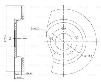 Тормозной диск (BOSCH: 0 986 BB4 317)