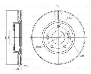 Тормозной диск (BOSCH: 0 986 BB4 320)