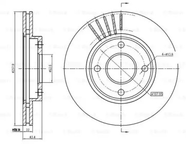 Тормозной диск (BOSCH: 0 986 BB4 328)