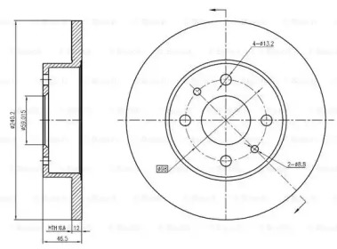 Тормозной диск (BOSCH: 0 986 BB4 329)