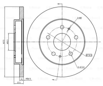 Тормозной диск (BOSCH: 0 986 BB4 330)