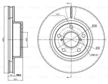 Тормозной диск (BOSCH: 0 986 BB4 331)