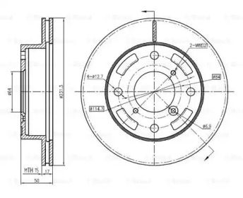 Тормозной диск (BOSCH: 0 986 BB4 332)