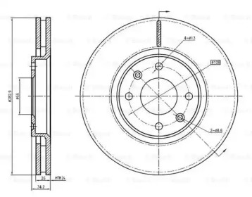 Тормозной диск (BOSCH: 0 986 BB4 333)