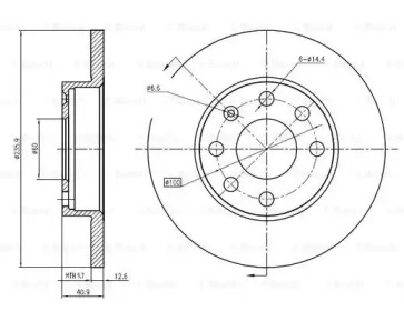 Тормозной диск (BOSCH: 0 986 BB4 334)