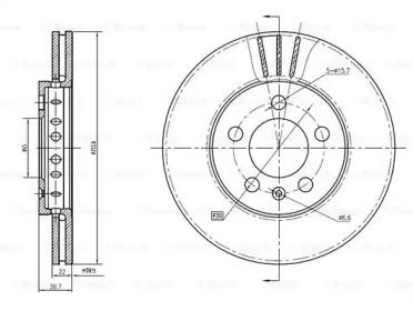 Тормозной диск (BOSCH: 0 986 BB4 337)