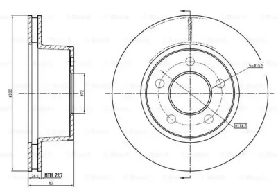 Тормозной диск (BOSCH: 0 986 BB4 340)